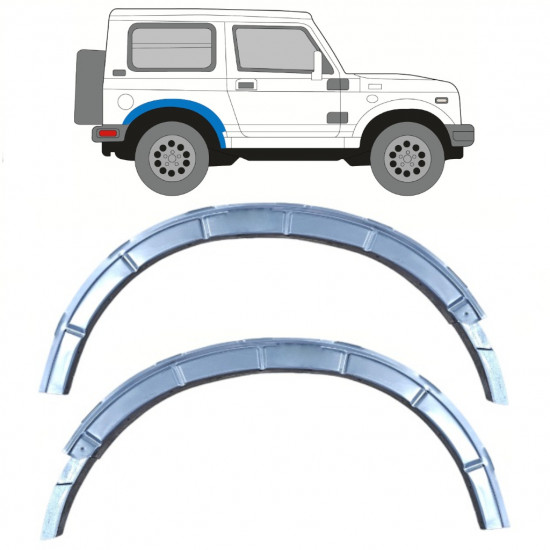 Reparatiepaneel bevestiging achterste wielkast voor Suzuki Samurai 1981- / Set 11833