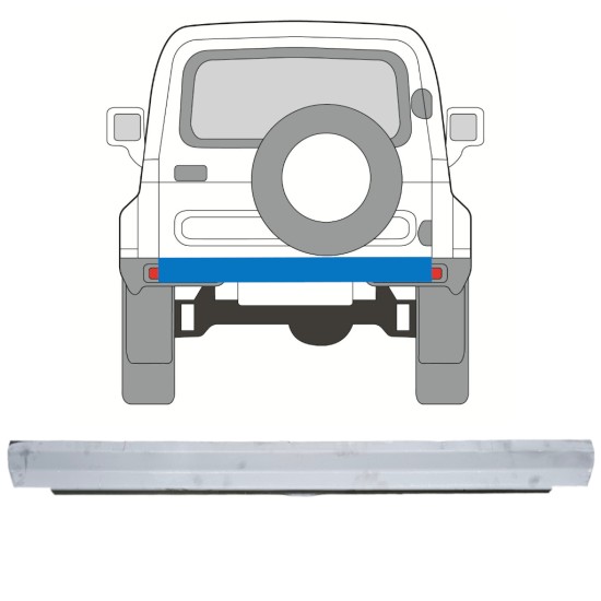 Binnen achterste reparatiepaneel voor Suzuki Samurai 1981- 16123