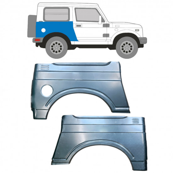 Reparatiepaneel achterspatbord voor Suzuki Samurai 1981-2004 / Links + Rechts / Set 9580