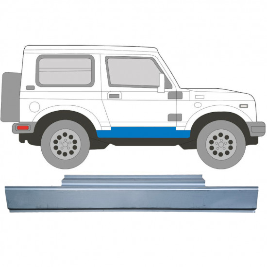 Reparatie dorpel voor Suzuki Samurai 1981-1998 / Links = Rechts (symmetrisch) 5050