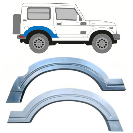 Reparatiepaneel achterspatbord voor Suzuki Samurai 1981-2004 / Links + Rechts / Set 10819