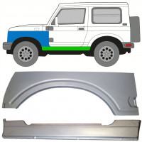 Volledige dorpel + reparatiepaneel voorste spatbord voor Suzuki Samurai 1981-1998 / Links / Set 10035