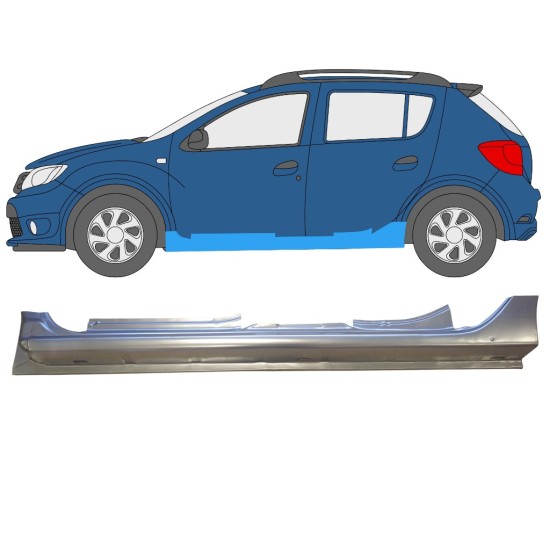 Volledige dorpel voor Dacia Sandero 2012-2020 / Links 14844 Volledige dorpel voor Dacia Sandero 2012-2020 / Links 14844