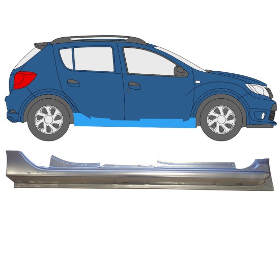Volledige dorpel voor Dacia Sandero 2012-2020 / Rechts 14843 Volledige dorpel voor Dacia Sandero 2012-2020 / Rechts 14843