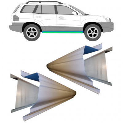 HYUNDAI SANTA FE 2001-2006 REPARATIEPANEEL BINNENDORPEL + BUITENDORPEL / RECHTS + LINKS / SET