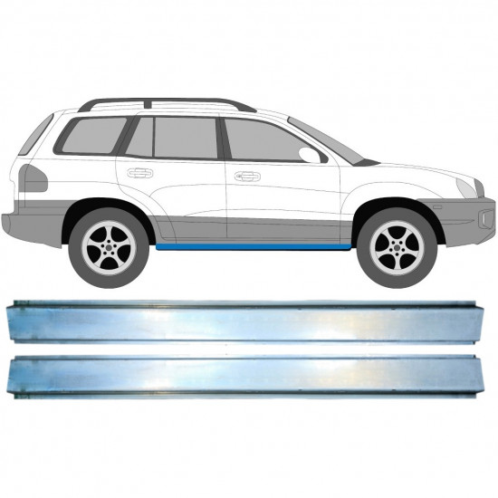 Binnenste reparatie dorpel voor Hyundai Santa Fe 2001-2006 / Set 11587