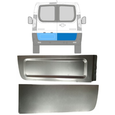 Buiten reparatiepaneel achterste deuren voor Fiat Scudo 2007-2016 / Links + Rechts / Set 15108