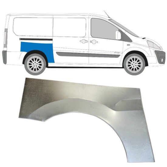 Reparatiepaneel achterspatbord voor Fiat Scudo 2007-2016 / Rechts 14745 Reparatiepaneel achterspatbord voor Fiat Scudo 2007-2016 / Rechts 14745
