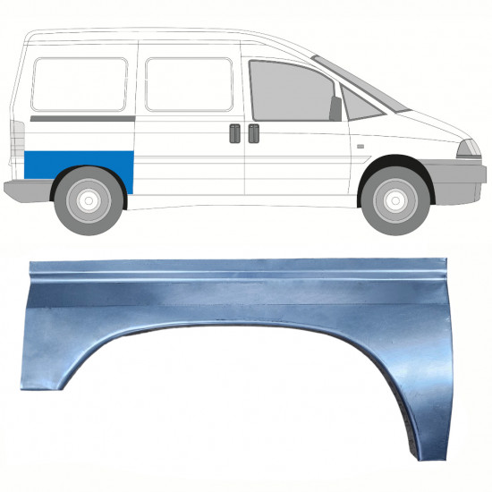 FIAT SCUDO DISPATCH EXPERT 1994- WIELKAST REPARATIE PANEEL  / RECHTS