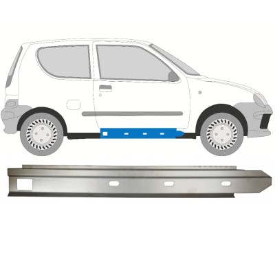 Binnenste reparatie dorpel voor Fiat Seicento 1998-2010 / Rechts 14714