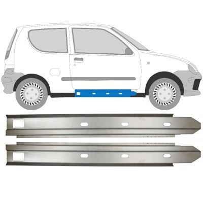 Binnenste reparatie dorpel voor Fiat Seicento 1998-2010 / Links + Rechts / Set 14716