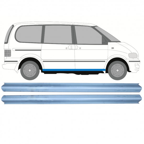 Reparatie dorpel voor Nissan Serena 1992-2001 / Links = Rechts (symmetrisch) / Set 9760