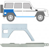 Reparatiepaneel dorpel + achterspatbord voor Mercedes G-Class 1992- / Rechts / Set 10009