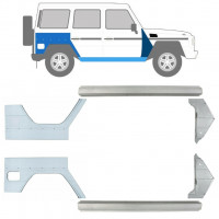 Reparatie dorpel + voorste spatbord + achterste spatbord voor Mercedes G-Class 1992- / Links + Rechts / Set 9711