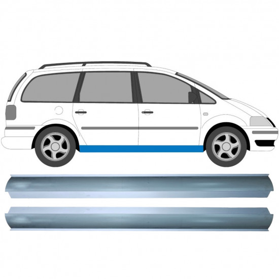 Reparatie dorpel voor VW Sharan Ford Galaxy 1995-2010 / Links = Rechts (symmetrisch) / Set 9588