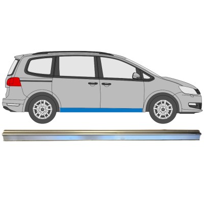 Reparatie dorpel onderste deel voor Volkswagen Sharan 2010-2022 / Links = Rechts (symmetrisch) 14605