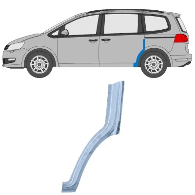 Reparatiepaneel achterste spatbord voorste deel voor Volkswagen Sharan 2010-2022 / Links 14601