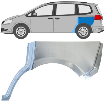 Reparatiepaneel achterspatbord voor Volkswagen Sharan 2010-2022 / Links / Set 14604