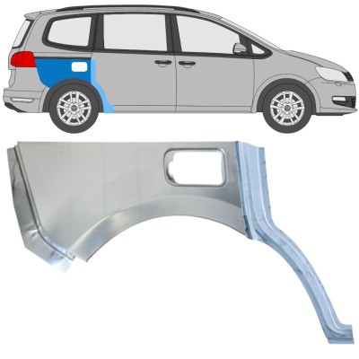 Reparatiepaneel achterspatbord voor Volkswagen Sharan 2010-2022 / Rechts / Set 14603