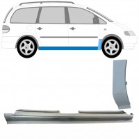 Volledige dorpel + reparatiepaneel voorste spatbord voor Volkswagen Sharan 1995-2010 / Rechts / Set 10368