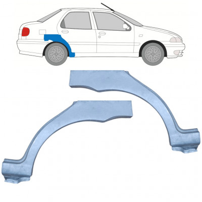 Reparatiepaneel achterspatbord voor Fiat Siena 1997-2001 / Links + Rechts / Set 9939