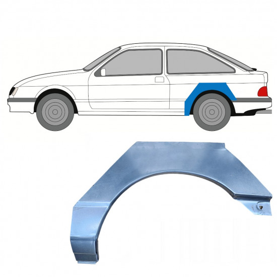 Reparatiepaneel achterspatbord voor Ford Sierra 1982-1993 / Links 7386