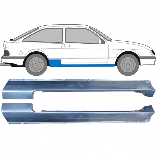 Volledige dorpel voor Ford Sierra 1982-1993 / Links + Rechts / Set 9416