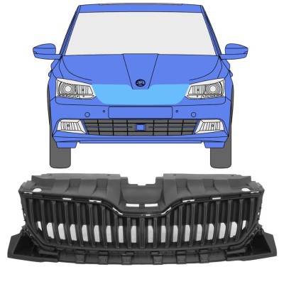 Grill voor Skoda Fabia 2014-2018 16189