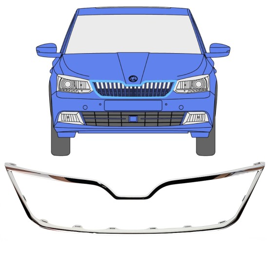 Frame van de grille voor Skoda Fabia 2014-2018 16190