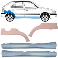 Reparatiepaneel dorpel + achterspatbord voor Skoda Felicia 1994-2001 / Links + Rechts / Set 10108