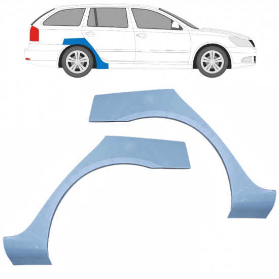 SKODA OCTAVIA 2004-2013 ACHTERSPATBORD REPARATIEPANEEL / SET