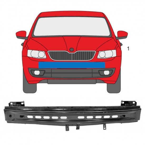 Versterking voorbumper / balk voor Skoda Octavia III 2013-2017 7569