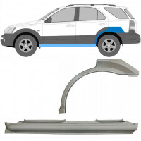 Reparatiepaneel dorpel + achterspatbord voor Kia Sorento 2002-2009 / Links / Set 11712