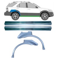 Reparatiepaneel dorpel + achterspatbord voor Kia Sorento 2002-2009 / Links + Rechts / Set 10696