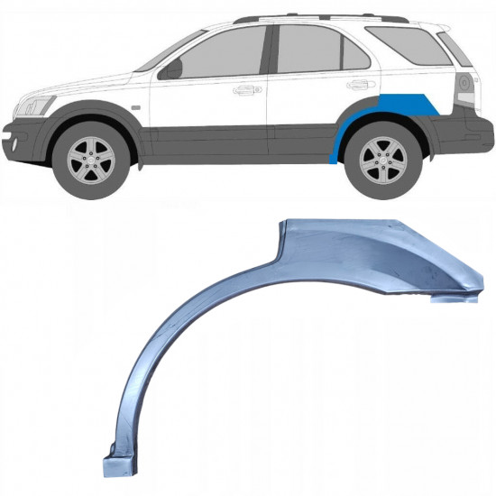 Reparatiepaneel achterspatbord voor Kia Sorento 2002-2009 / Links 7835