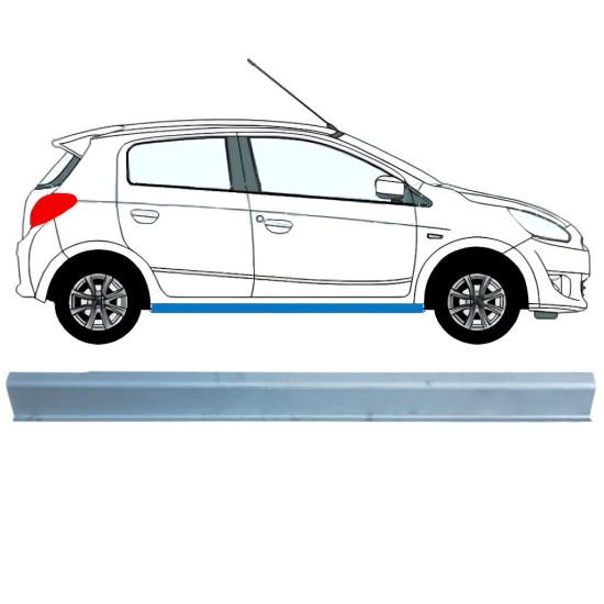 Reparatie dorpel onderste deel voor Mitsubishi Space Star 2013-2024 / Rechts 16842