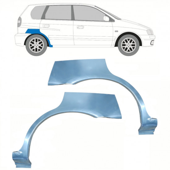 Reparatiepaneel achterspatbord voor Mitsubishi Space Star 1998-2005 / Links + Rechts / Set 10813