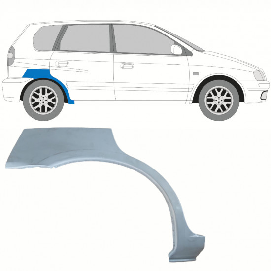 Reparatiepaneel achterspatbord voor Mitsubishi Space Star 1998-2005 / Rechts 10811