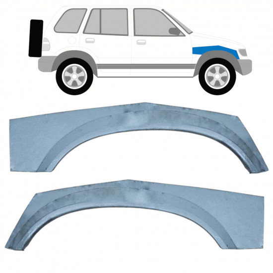 Reparatiepaneel bovenste deel voorste spatbord  voor Kia Sportage 1994-2002 / Links + Rechts / Set 9979