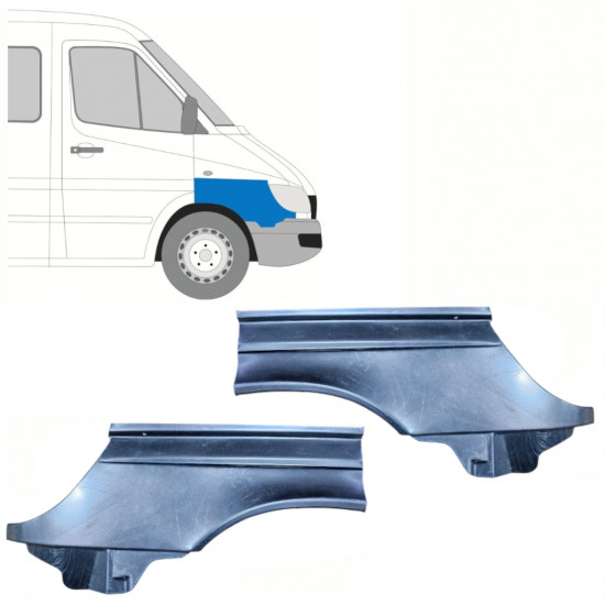 Reparatiepaneel voorspatbord voor Mercedes Sprinter 2000-2006 / Links + Rechts / Set 10154