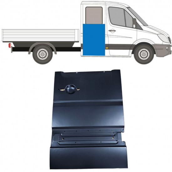 Reparatie plaatwerk achterste deuren  voor Mercedes Sprinter 2006- Dubbele cabine / Rechts 11620