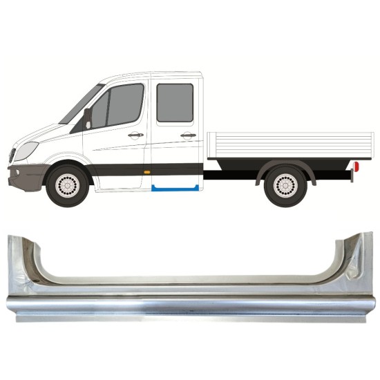 Reparatiepaneel achter dorpel voor Mercedes Sprinter 2006-2018 / Links 15067