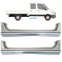 Reparatiepaneel achter dorpel voor Mercedes Sprinter 2006-2018 / Links + Rechts / Set 15068