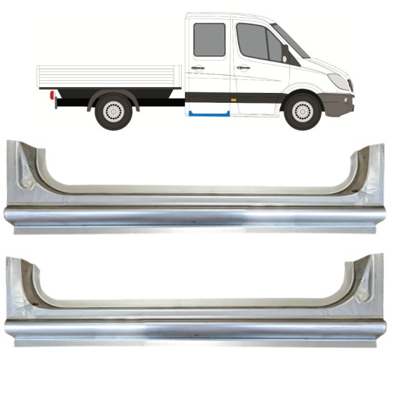 Reparatiepaneel achter dorpel voor Mercedes Sprinter 2006-2018 / Links + Rechts / Set 15068