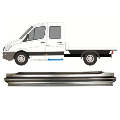 Reparatiepaneel achter dorpel voor Mercedes Sprinter 2006-2018 / Links / Dubbele cabine 14567