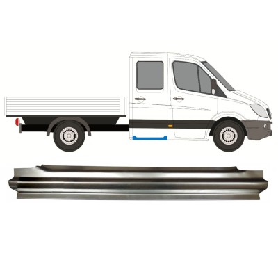 Reparatiepaneel achter dorpel voor Mercedes Sprinter 2006-2018 / Rechts / Dubbele cabine 14566