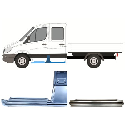 Reparatiepaneel set voor Mercedes Sprinter 2006-2018 / Links / Dubbele cabine / 14781