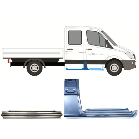 Reparatiepaneel set voor Mercedes Sprinter 2006-2018 / Rechts / Dubbele cabine / 14780 Reparatiepaneel set voor Mercedes Sprinter 2006-2018 / Rechts / Dubbele cabine / 14780