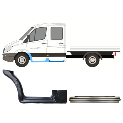 Reparatiepaneel set voor Mercedes Sprinter 2006-2018 / Links / Dubbele cabine / 14778
