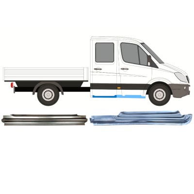 Reparatiepaneel set voor Mercedes Sprinter 2006-2018 / Rechts / Dubbele cabine / 14732